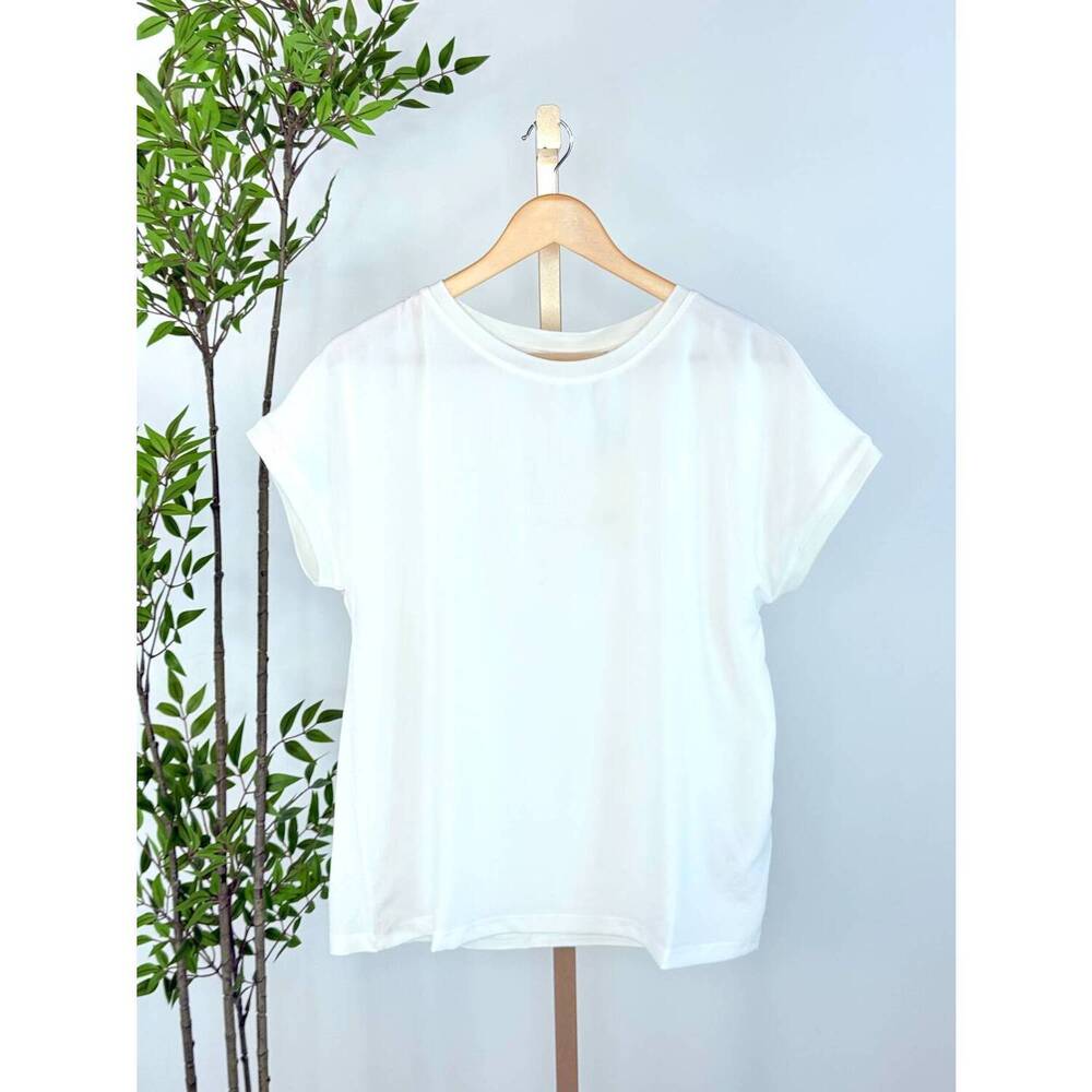 NEW B.YOUNG women's simple things tee in off white